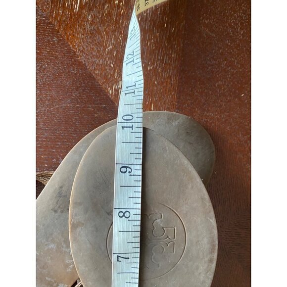 Tory Burch Women's Gold Thora Thong Flat Casual Sandals - 6 1/2 M - Picture 12 of 13